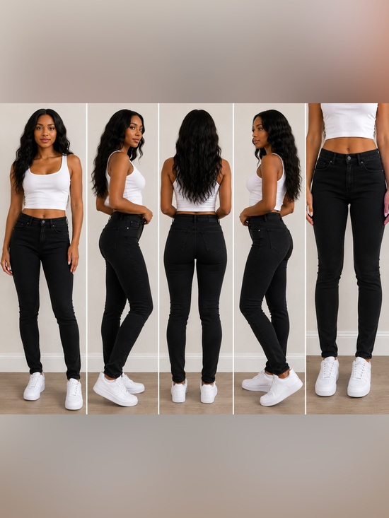 a.n.a Denim - a.n.a A New Approach Women’s Size 14 Mid Rise Skinny Black Stretch Jeans